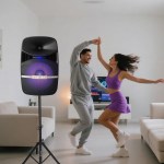 Tuman TPA3715BTL Cabina activa Portátil (sin pila) de 15" con trípode, Luz LED y Micrófono Inalámbrico - Image 2